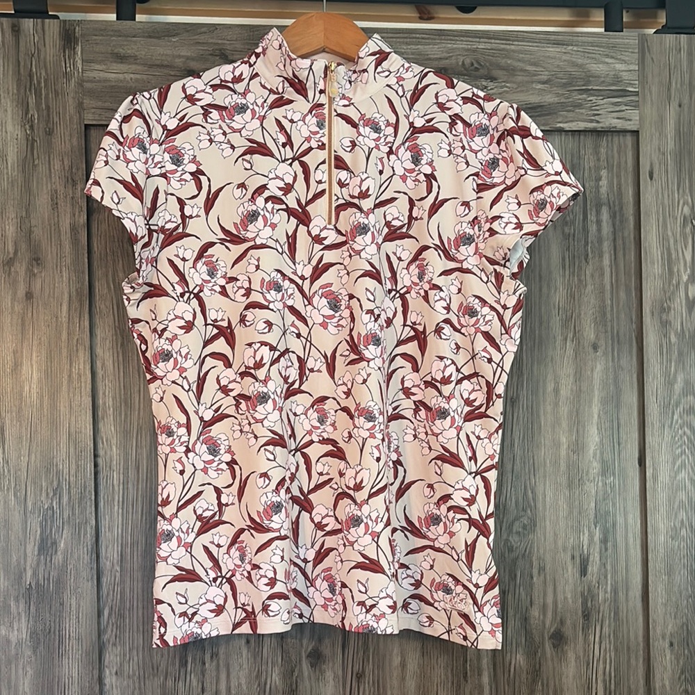 EUC! Kastel Women's Top - Pink and Brown